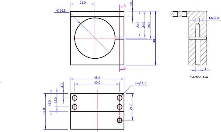 Produktbild Makeblock CNC Motor Bracket (Bauelemente)