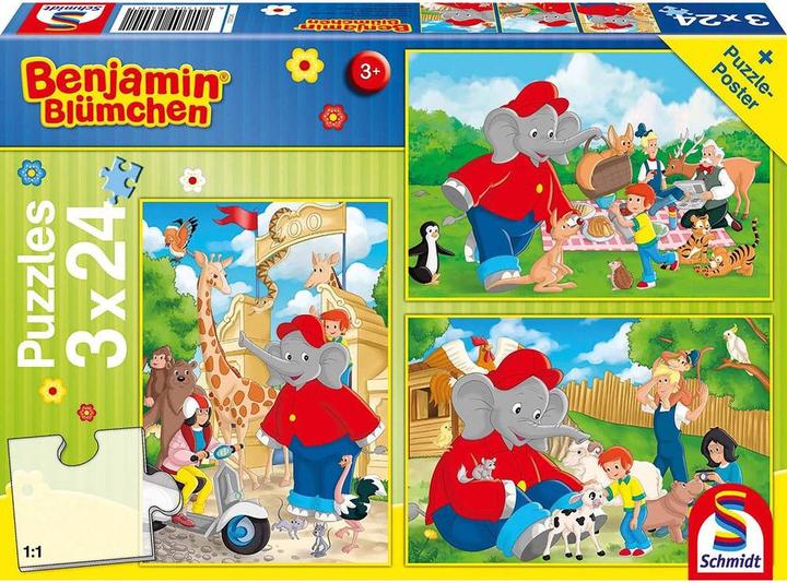 Actual product image Schmidt Spiele Benjamin Blümchen, At the Zoo (24 pieces)