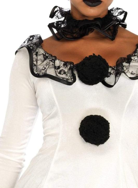 Produktbild Leg Avenue Pierrot Rüschenkleid - Clown Kostüm für Fasching Halloween (S/M)
