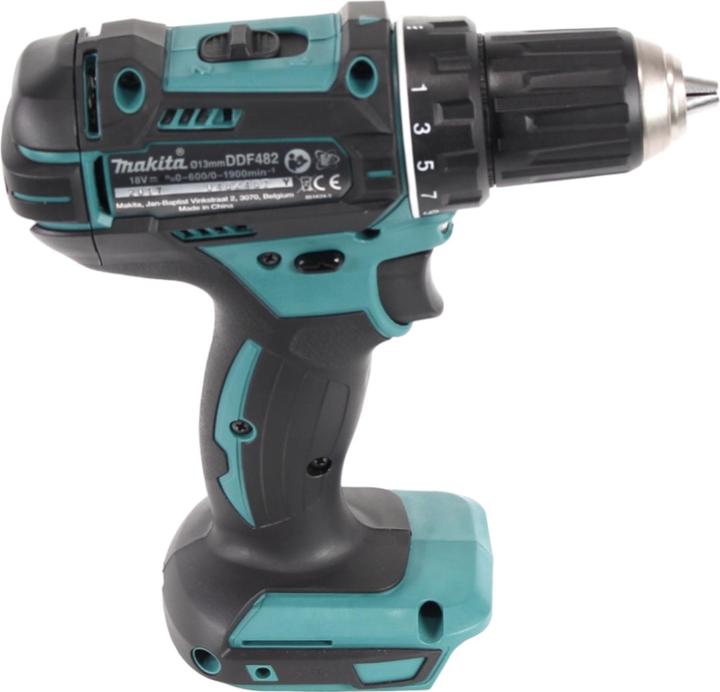 Produktbild Makita DDF 482 SFJ-R Akku Bohrschrauber 18V 62Nm + 2x Akku 3,0 Ah + Ladegerät + RHINO (Akkubetrieb)