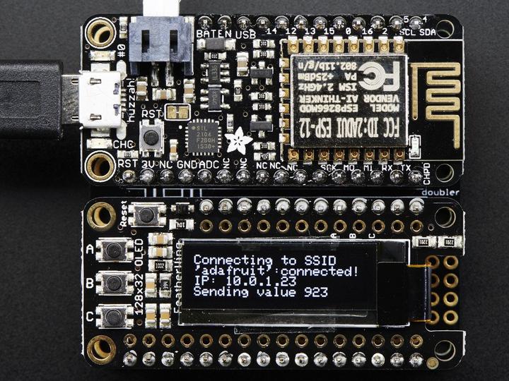 Immagine prodotto Adafruit FeatherWing OLED 128x32 OLED (Feather Add-On) (Vari)