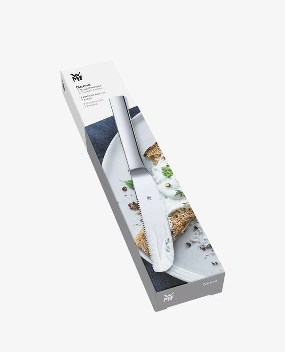 Produktbild WMF Frühstücksmesser Brunchmesser Set 2tlg Wellenschliff Nuova Edelstahl poliert (2 Stück, Messer)