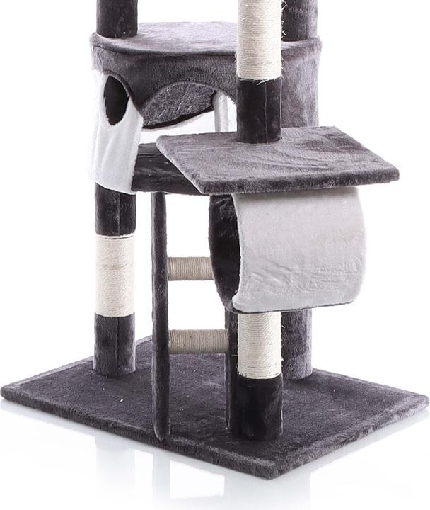 Produktbild Wiltec Kratzbaum 240–260cm grau/weiss Katzenkratzbaum deckenhoch Kletterbaum (260 cm, Weiss, Grau)