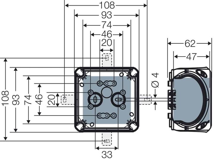 Produktbild Hensel Abzweigkasten (B x H) 93 mm x