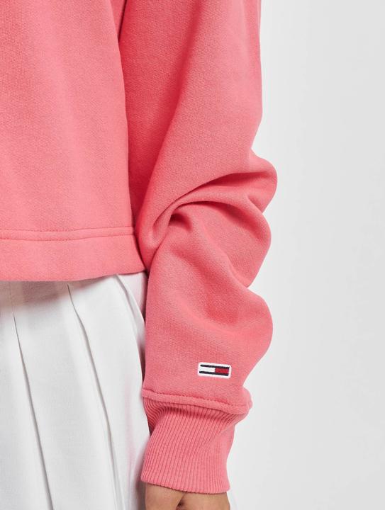 Immagine prodotto Tommy Hilfiger Tommy Jeans Felpa a maniche lunghe con logo ricamato a girocollo Rosa Taglia S (S)