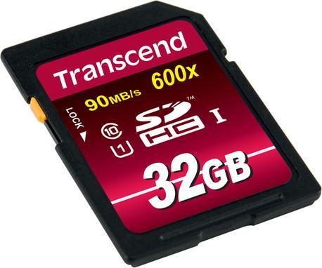 Image du produit Transcend SDHC Ultimate 600x (32 Go, SDHC, U1, UHS-I)