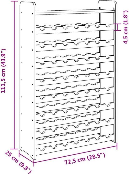 Produktbild VidaXL Karlotta (72.5 x 25 x 111.5 cm)