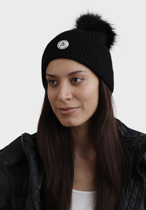 Immagine prodotto Cash-Mere Kaschmir Rib Mütze mit Bommel (Taglia unica)