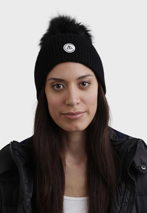 Immagine prodotto Cash-Mere Kaschmir Rib Mütze mit Bommel (Taglia unica)