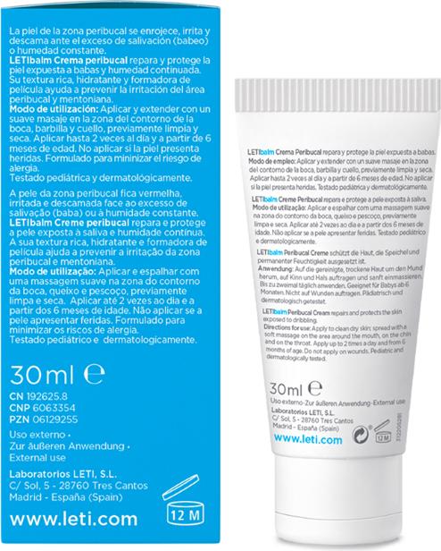 Nährwerte und Zutaten Leti LETIbalm repair peribucal Creme, 30 ml Creme (30 ml, 24h Creme)