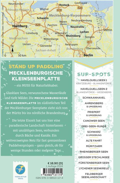 Actual product image SUP-Guide Mecklenburger Seen (German, Eva Bisani, Lukas Kozminski, 2024)