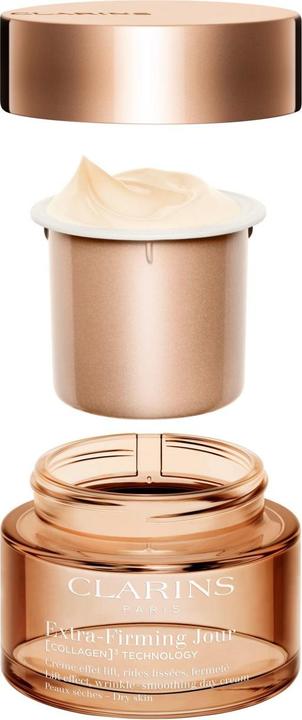 Clarins Extra-Firming Jour (COLLAGEN)³ TECHNOLOGY Crème Peaux sèches Refill (50 ml, Tagescreme)