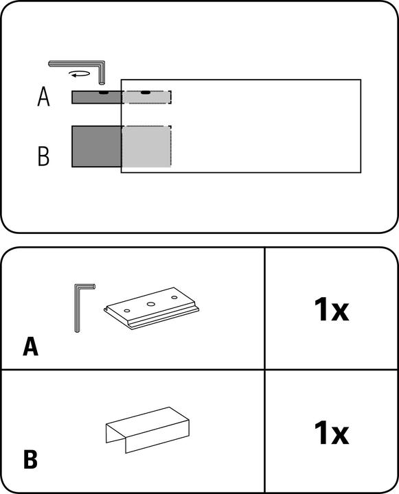 Actual product image Gardinia Rail connector for Luna aluminium curtain rail