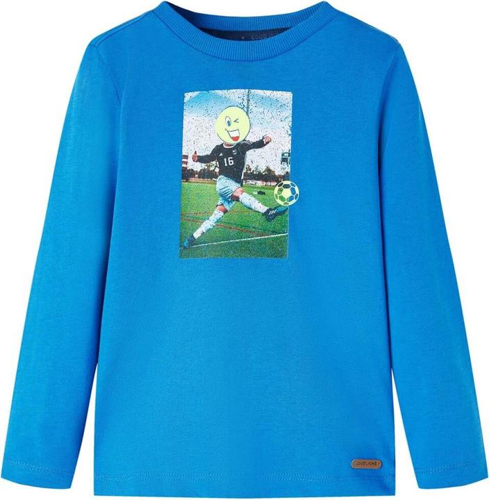 Actual product image VidaXL Children's long-sleeved shirt cobalt blue 104,Material: 100 (104)