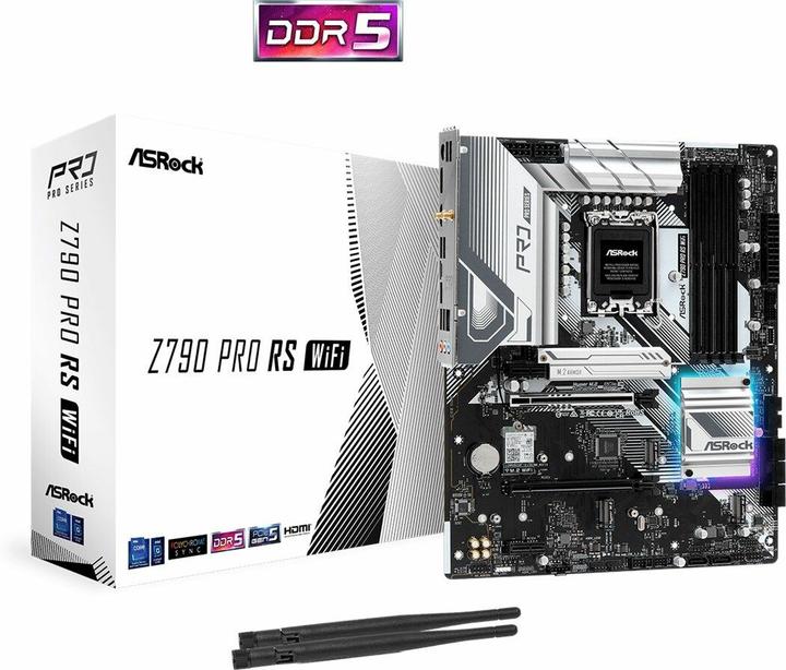 Actual product image AsRock Z790 PRO RS WiFi (LGA 1700, Intel Z790, ATX)