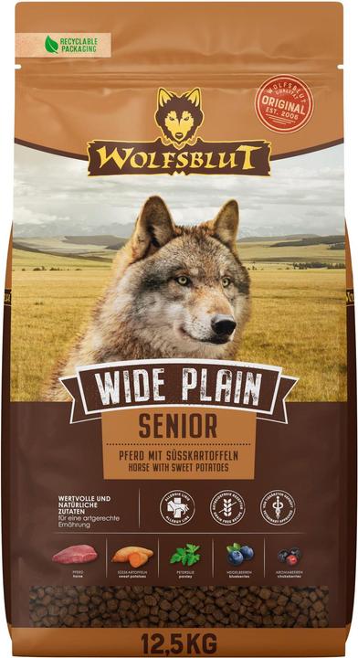 Immagine prodotto Wolfsblut Cibo secco per cani Wide Plain Senior, 12,5 kg (Senior, 1 pz., 12500 g)