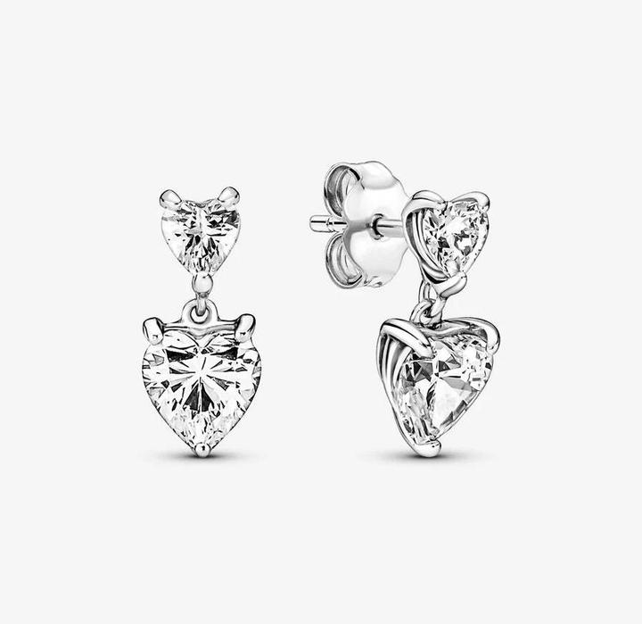 Image du produit Pandora Boucles d'oreilles double coeur (Argent sterling 925)