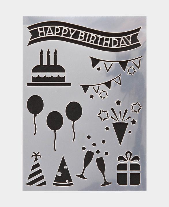 Produktbild I Am Creative Schablone Happy Birthday, A5
