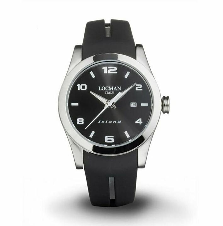 Image du produit Locman Italy Montre Homme Island noire Ref. 0613A (Montre analogique, 40 mm)
