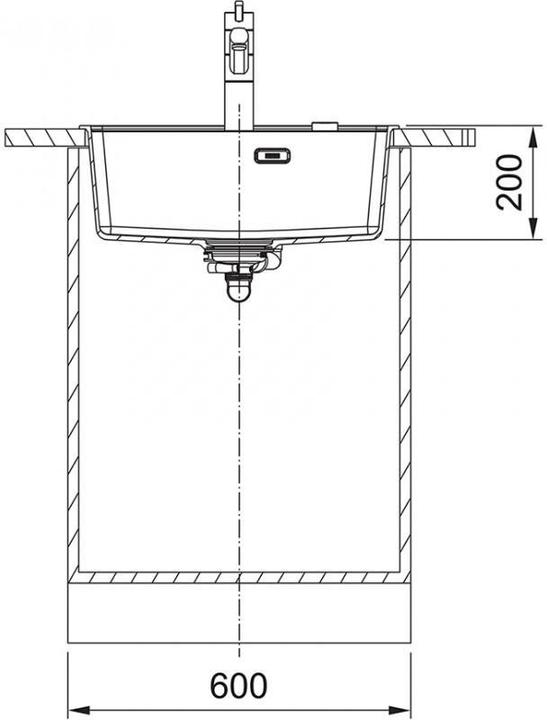 Actual product image Franke Kitchen sink Maris MRG 610-52, black matt, 114.0658.586 (Fitted sink, 80 cm, 60 cm)