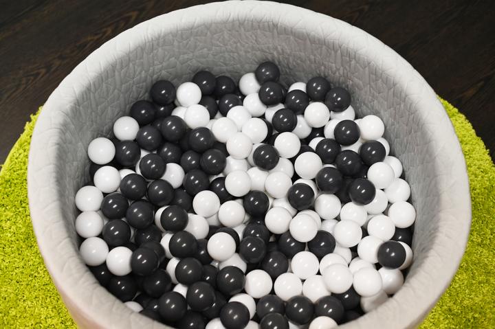 Produktbild Knorrtoys Bällebad soft - "Cosy geo grey" - 300 balls grey/creme (ca. 6cm Durchmesser)