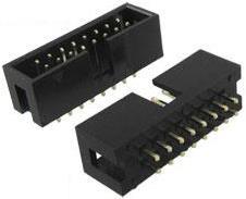 Actual product image OEM 2x8 pin header DIN 41651 RM 2.54mm with jacket