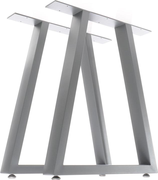 Actual product image Wiltec XPOtool table legs 2x table frame grey industrial trapezoid 60x72cm table runners