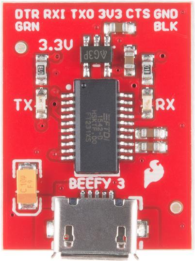 Image du produit SparkFun Beefy 3 FTDI Breakout de base (Divers)