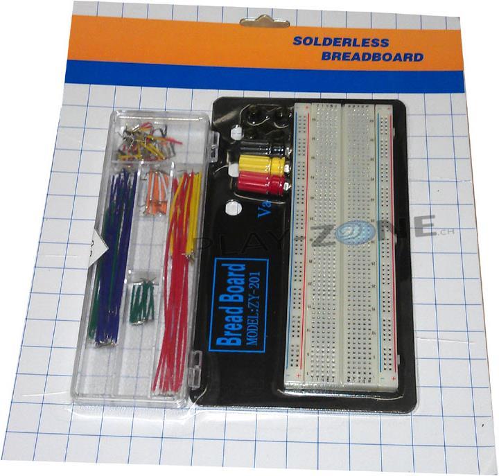 Produktbild OEM Full-Size Breadboard mit Verbindungsklemmen und Steckkabel C (Breadboard)