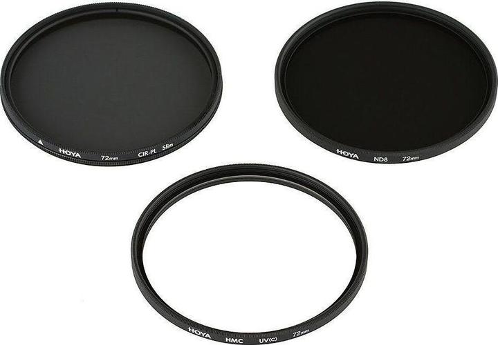 Actual product image Hoya Digital Filter Kit II (UV, CIR-PL & ND8) Filterset (55 mm, Neutral density filter, Polarizing filter, UV filter, 55 mm)