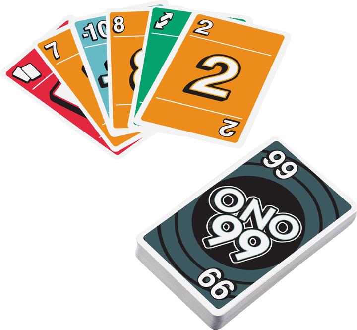 Actual product image Mattel Games O'NO 99 card game (German, French, Italian, English)