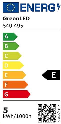 Etichetta energetica Greenled Lampada LED G9 5,5W 575lm 3000K (G9, 5.50 W, 575 lm, 1 x, E)