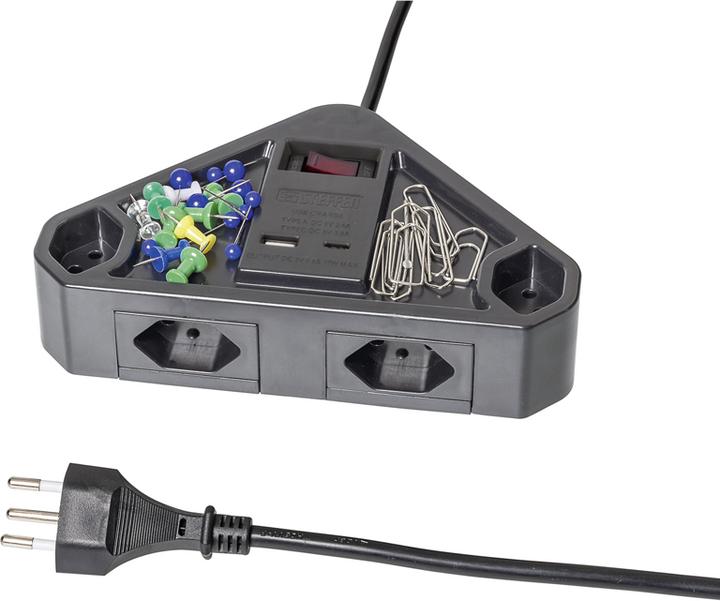 Produktbild Steffen Corner (6 x, USB-A, USB-C, Typ 13, 2 m)