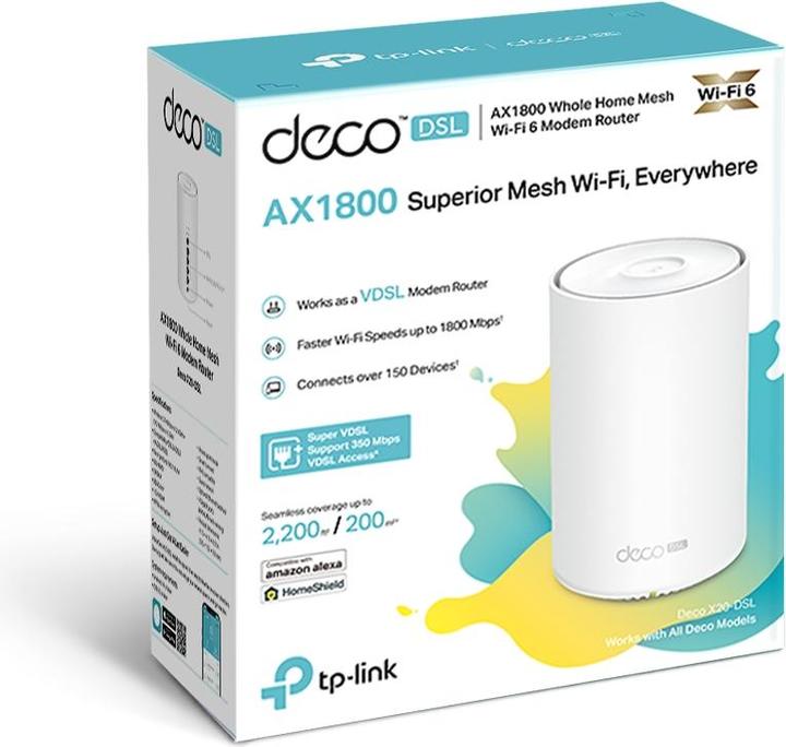 Produktbild TP-Link Deco X20-DSL Dual-Band (/5 GHz) Wi-Fi 6 (802.11ax) 3 Intern