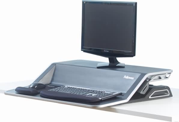 Actual product image Fellowes Lotus sitting/standing workstation