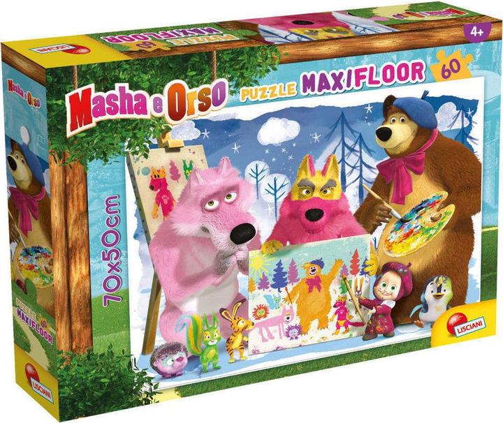 Immagine prodotto Lisciani Masha E Orso Puzzle Maxifloor 60 Let'S Paint Together! (60 pezzi)