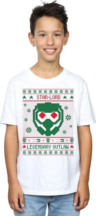 Actual product image Boys Guardians Of The Galaxy Vol. 2 Star Lord Fair Isle T-Shirt (152, 158)