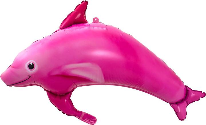 Actual product image Folat Foil Balloon Pink Dolphin - 99x70cm