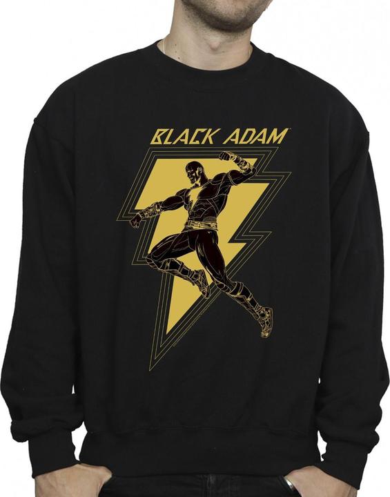 Produktbild Schwarz Adam Golden Bolt Brust Baumwolle Sweatshirt (XL)