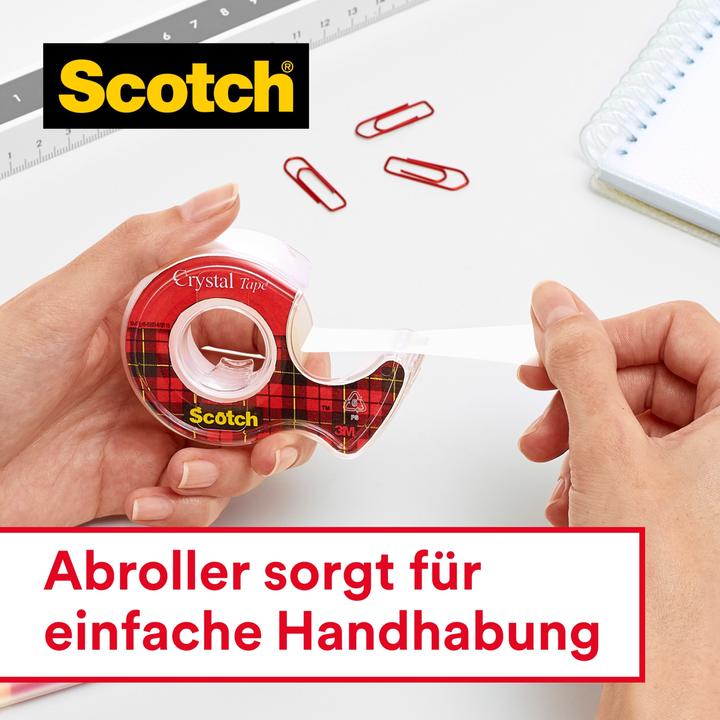 Immagine prodotto Scotch Pellicola adesiva Crystal Clear 600, con dispenser manuale incluso