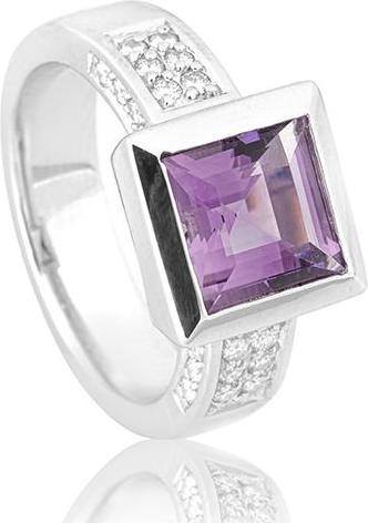 Image du produit Breuning BAGUE - E.AMETHYSTE/Brill. 0,324 Ct. H/si (61, Or 750/18 K)