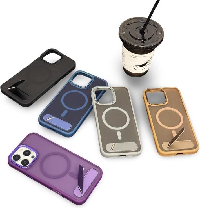 Produktbild RPD iPhone 15 - MagSafe Kickstand Etui, Schwarz, Matt (Apple iPhone 15)