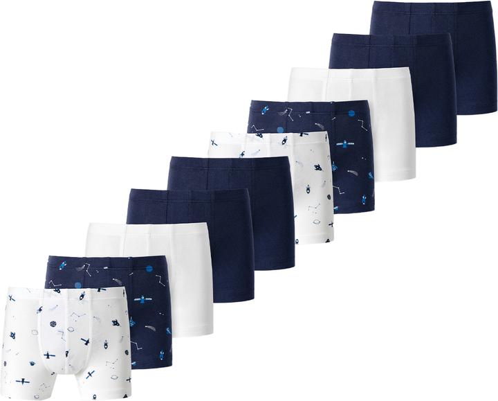 Actual product image Schiesser Pack of 10 Kids Boys 95/5 Organic Cotton Shorts (98, pack of 10)
