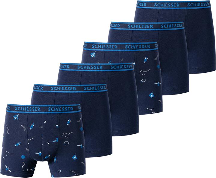 Actual product image Schiesser Pack of 6 Kids Boys 95/5 Organic Cotton Shorts / Pants (92, pack of 6)
