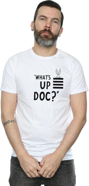 Immagine prodotto Looney Tunes Maglietta in cotone a righe da uomo What's Up Doc Bugs Bunny (XXL)