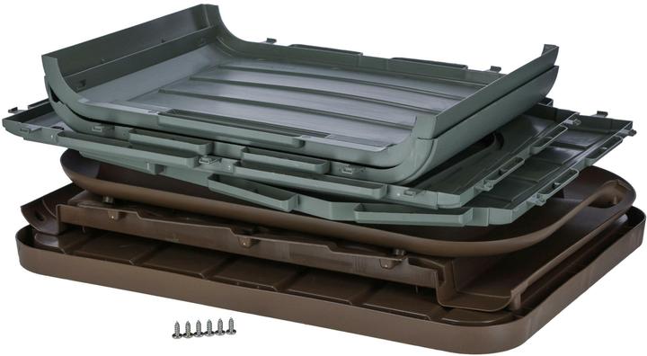 Actual product image Kerbl 81341 Cat house Paola Eco, Mediterranean look, recycled plastic, grey-green/brown 60x51x41c (Cat)