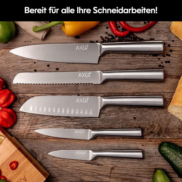 Produktbild Axer Küchenmesser-Set, 5-teilig, Silber (20 cm)