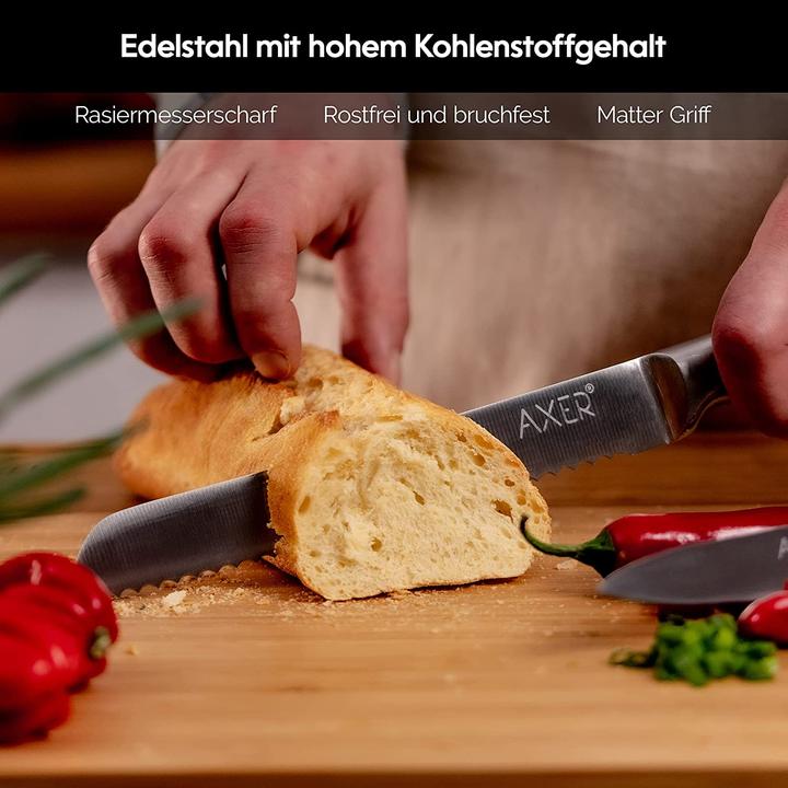 Produktbild Axer Küchenmesser-Set, 5-teilig, Silber (20 cm)