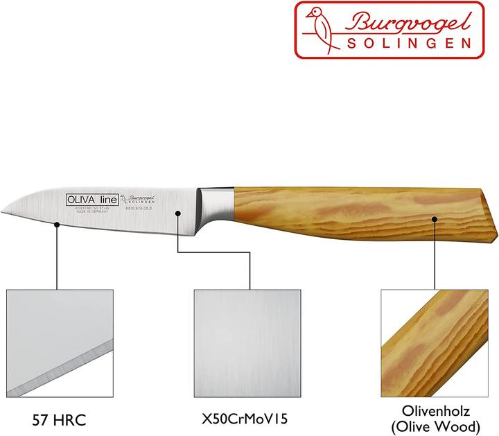 Image du produit Burgvogel Solingen Couteau à légumes 9cm, Oliva Line (9 cm)