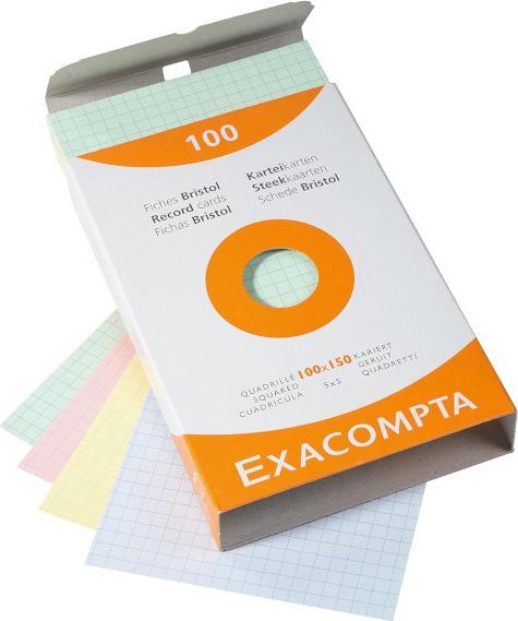 Immagine prodotto Exacompta Schede a quadretti (105 x 148 mm, 205 g/m², 100 x)